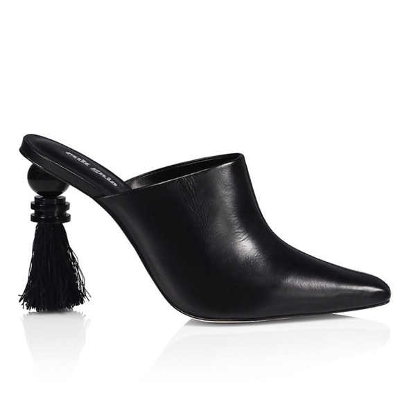 Cult Gaia // Tassie Mule Black Heels with Tassels - Picture 2 of 7